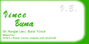 vince buna business card